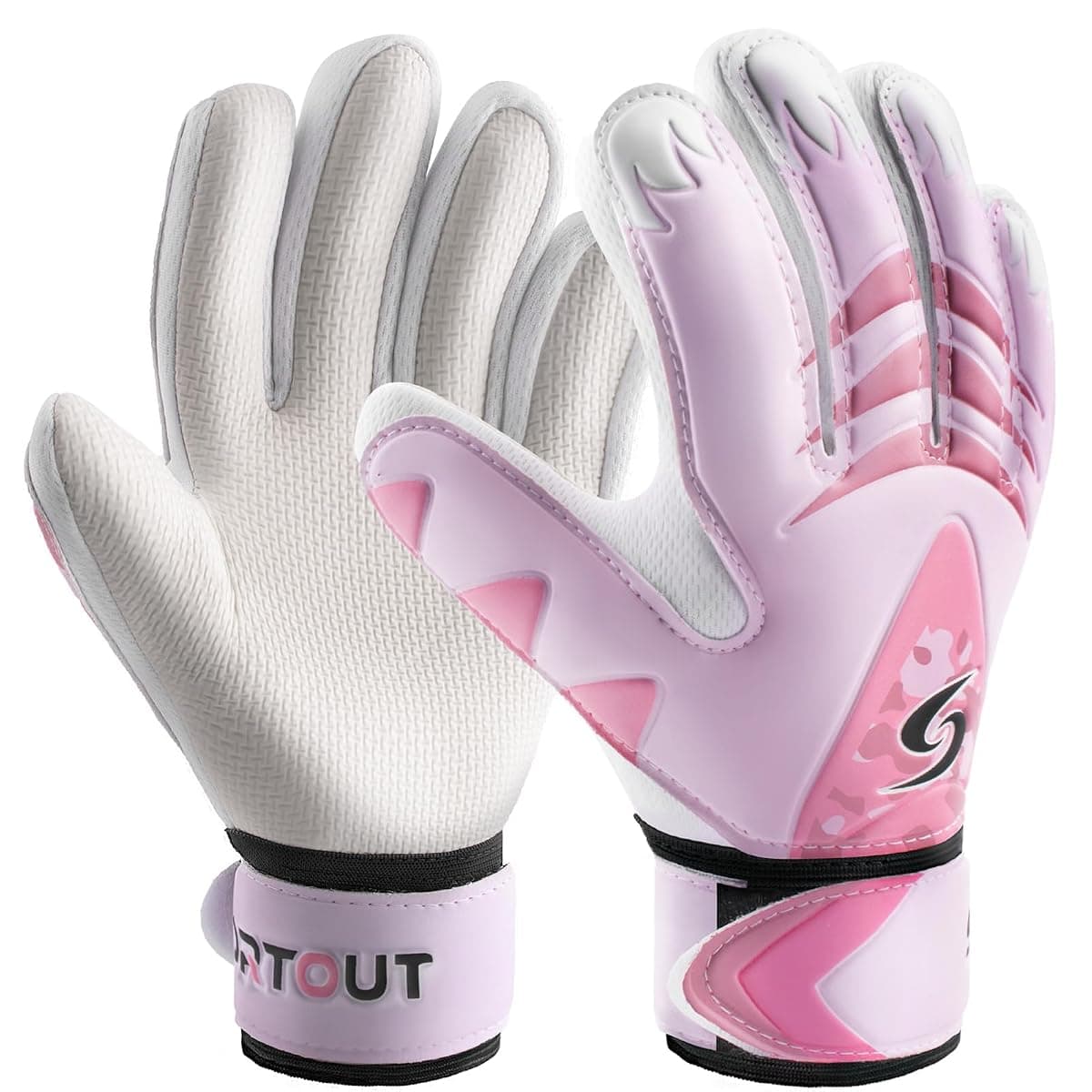 Sportout Youth Goalkeeper Gloves, Size 6, Pink