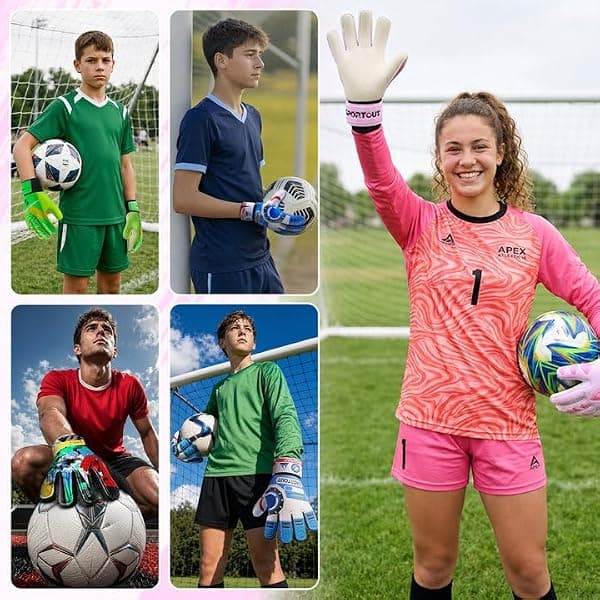 Sportout Youth Goalkeeper Gloves, Size 6, Pink — view 2 of 4