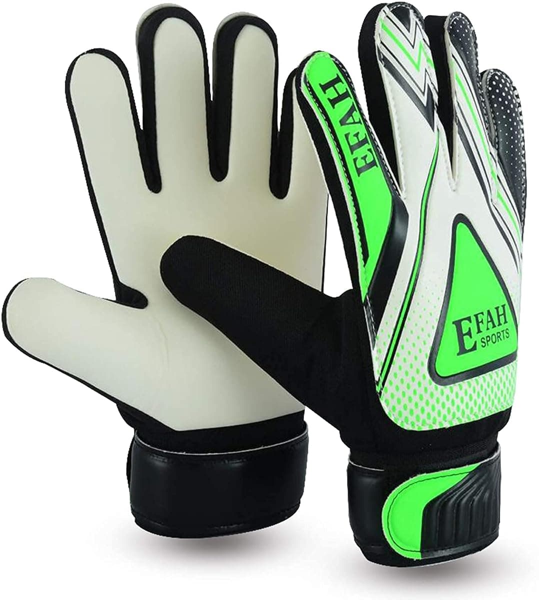 EFAH Sports Youth Goalie Gloves, Size 5, Green