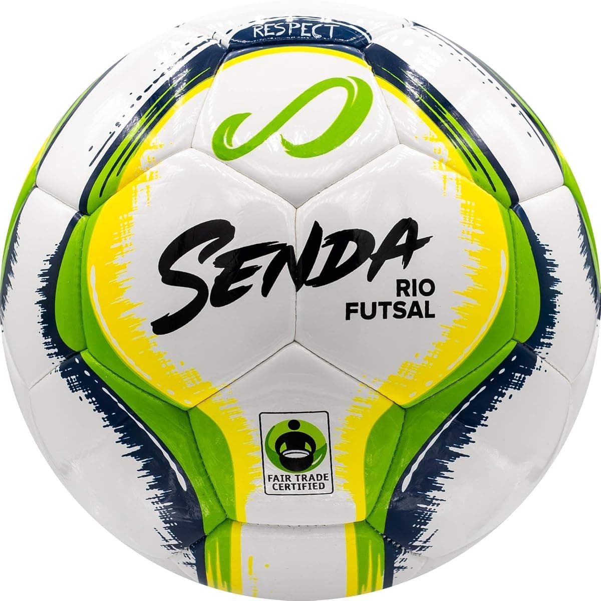 Senda Rio Match Futsal Ball, Green/Yellow, Size 4