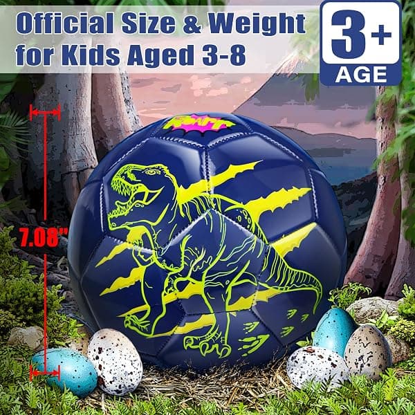 Champhox Kids Soccer Ball, Dinosaur, Size 3 — view 2 of 4