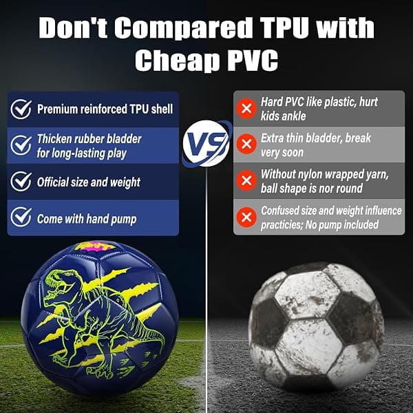 Champhox Kids Soccer Ball, Dinosaur, Size 3 — view 4 of 4