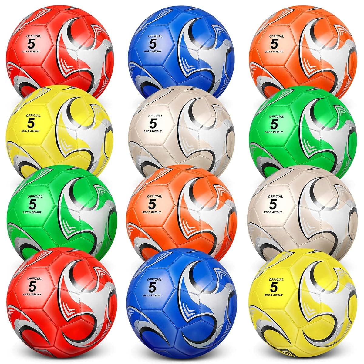 Supervitae Soccer Balls, 12-Pack, Size 4
