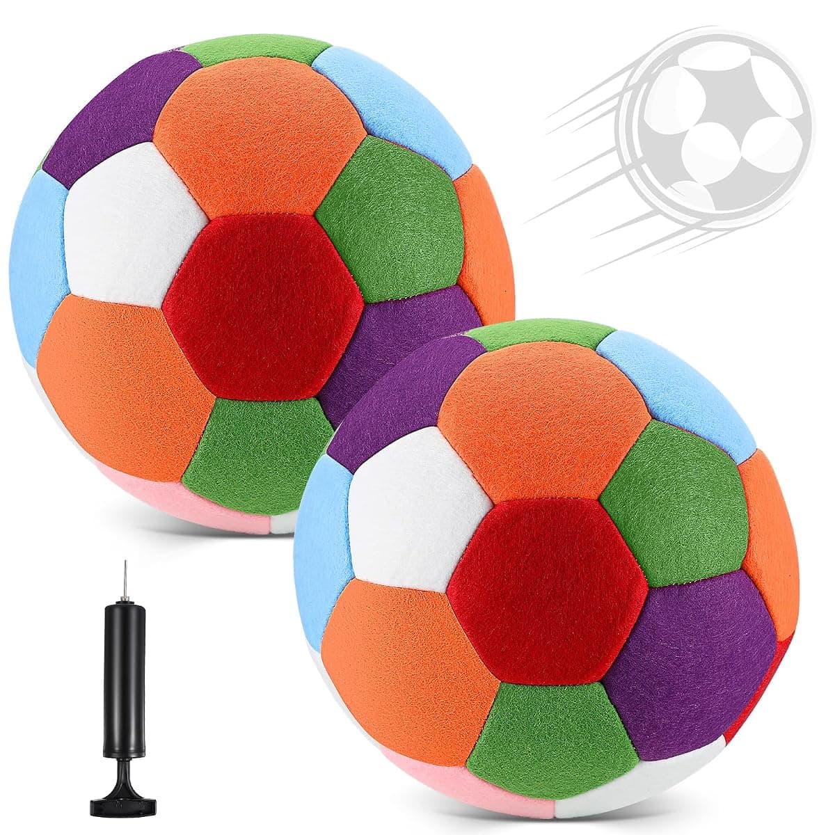 Libima Felt Indoor Soccer Balls, Multicolor, Size 4