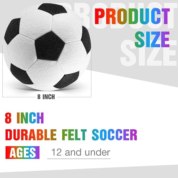 Libima Felt Indoor Soccer Balls, Black/White, Size 4 — view 2 of 4