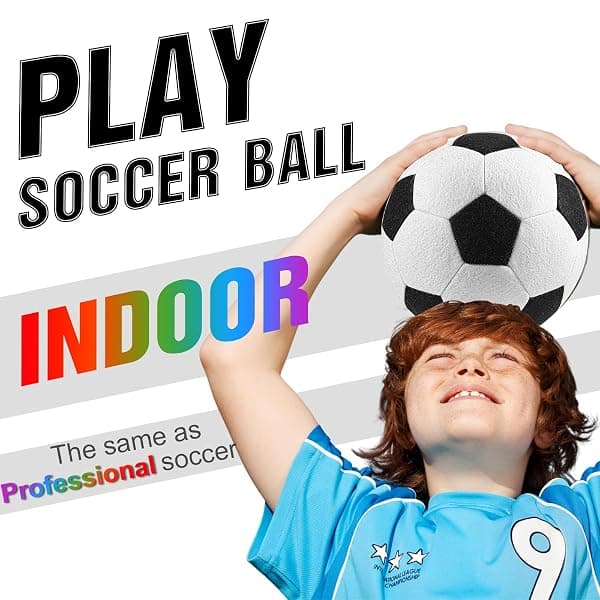 Libima Felt Indoor Soccer Balls, Black/White, Size 4 — view 3 of 4