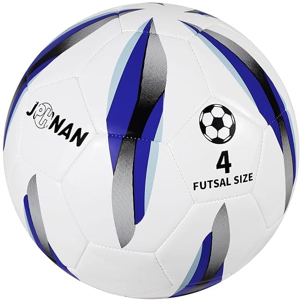 Jphnan Low-Bounce Futsal Ball, White/Blue, Size 4 — view 2 of 4
