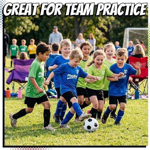 PlayBolt Soccer Balls, 4-Pack with Pump, Size 3 — view 3 of 4