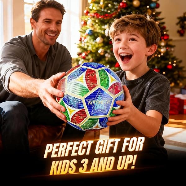 Myokia Light-Up Soccer Ball, Tri-Color, Size 5 — view 2 of 4