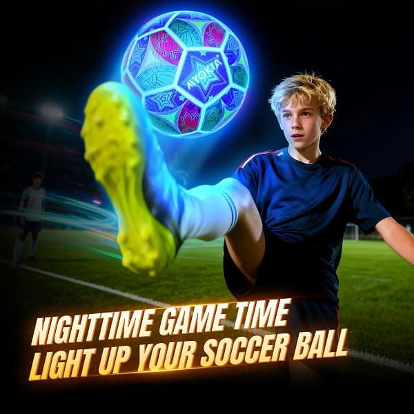 Myokia Light-Up Soccer Ball, Tri-Color, Size 5 — view 4 of 4