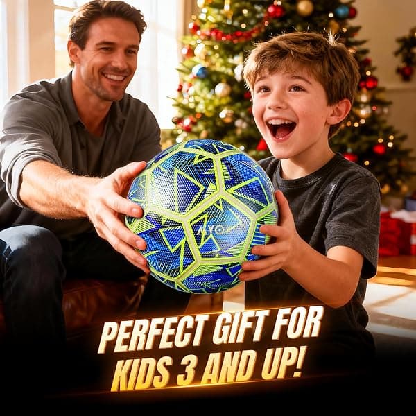 Myokia Light-Up Soccer Ball, Geometric, Size 5 — view 2 of 4