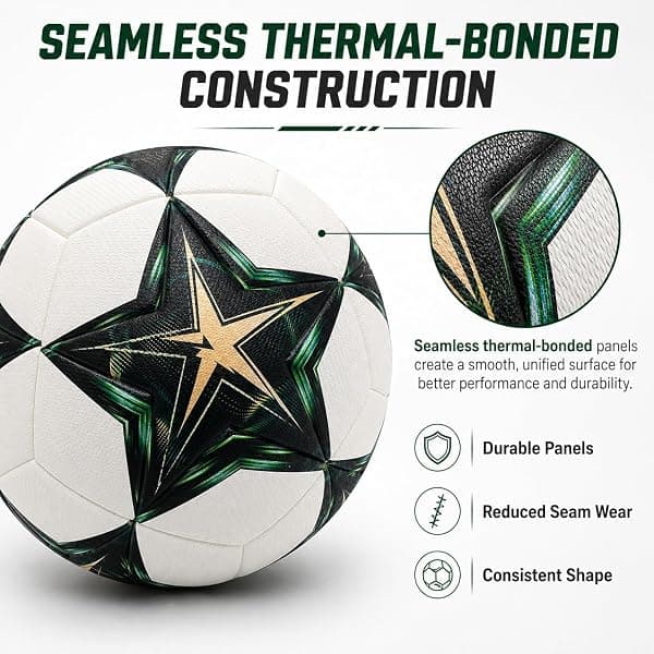 Vorina Thermal-Bonded Soccer Ball, Size 5 — view 3 of 4